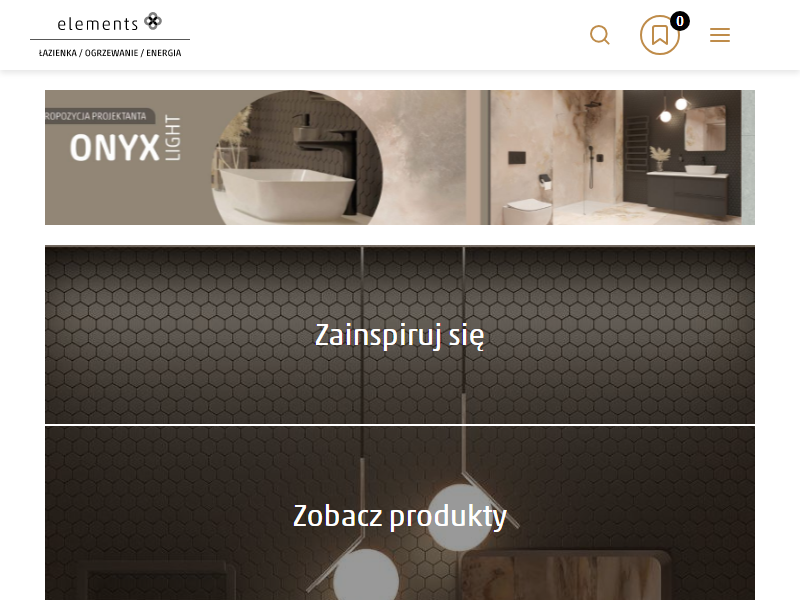 Elements: prężnie prosperująca sieć salonów z wyposażeniem łazienek na terenie całej Polski, oferująca doskonałej jakości wyroby wyposażenia wnętrz 